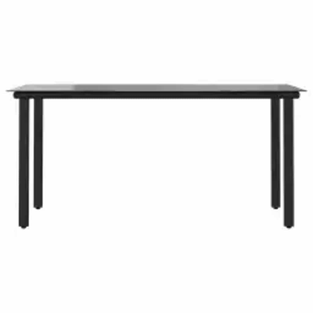 7-delige Tuinset met kussens poly rattan glas zwart is nu te koop bij PeponiXL, paradijselijk wonen!