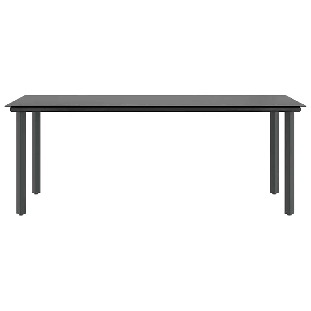 7-delige Tuinset met kussens poly rattan glas zwart is nu te koop bij PeponiXL, paradijselijk wonen!