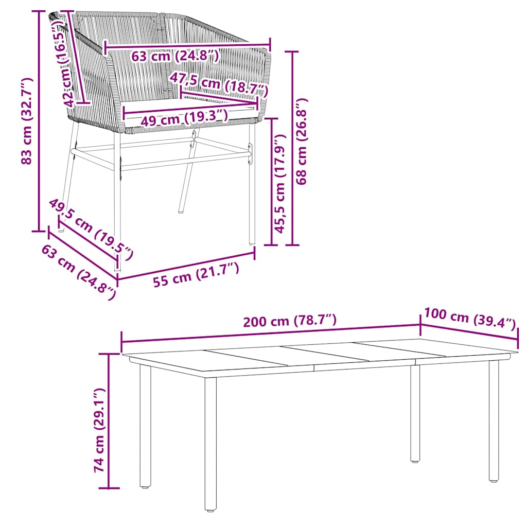 7-delige Tuinset met kussens poly rattan glas zwart is nu te koop bij PeponiXL, paradijselijk wonen!