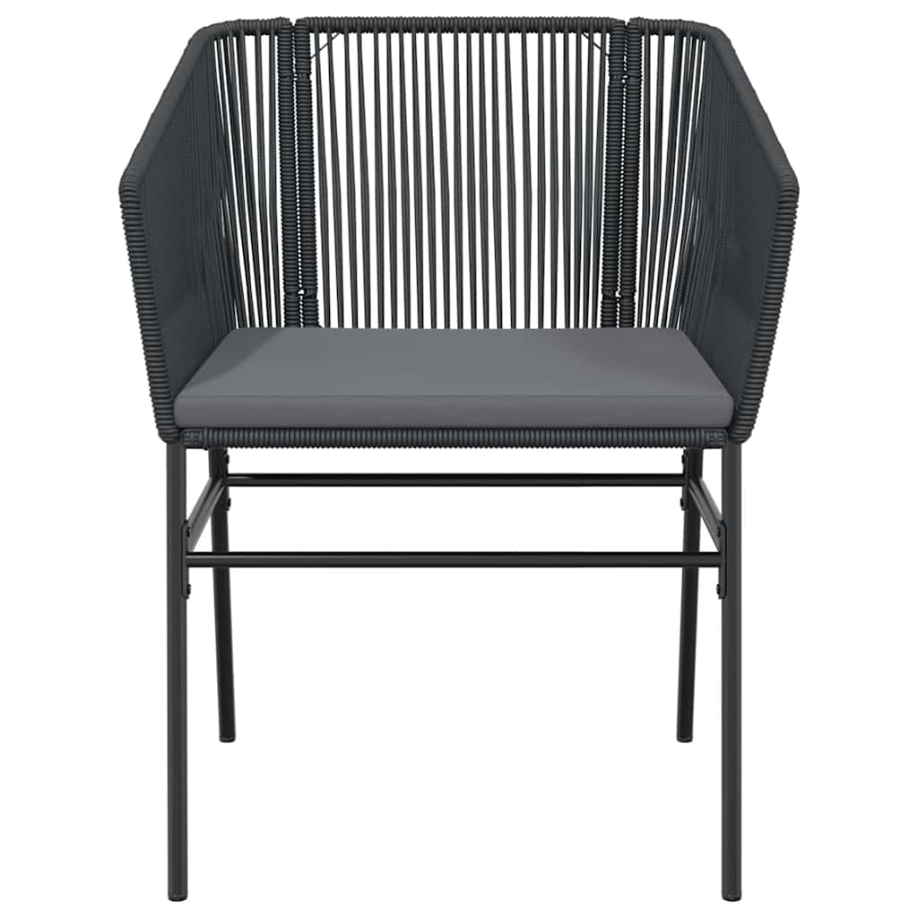 9-delige Tuinset met kussens poly rattan glas zwart is nu te koop bij PeponiXL, paradijselijk wonen!