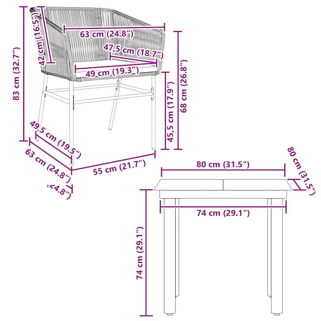 3-delige Tuinset met kussens poly rattan glas bruin is nu te koop bij PeponiXL, paradijselijk wonen!