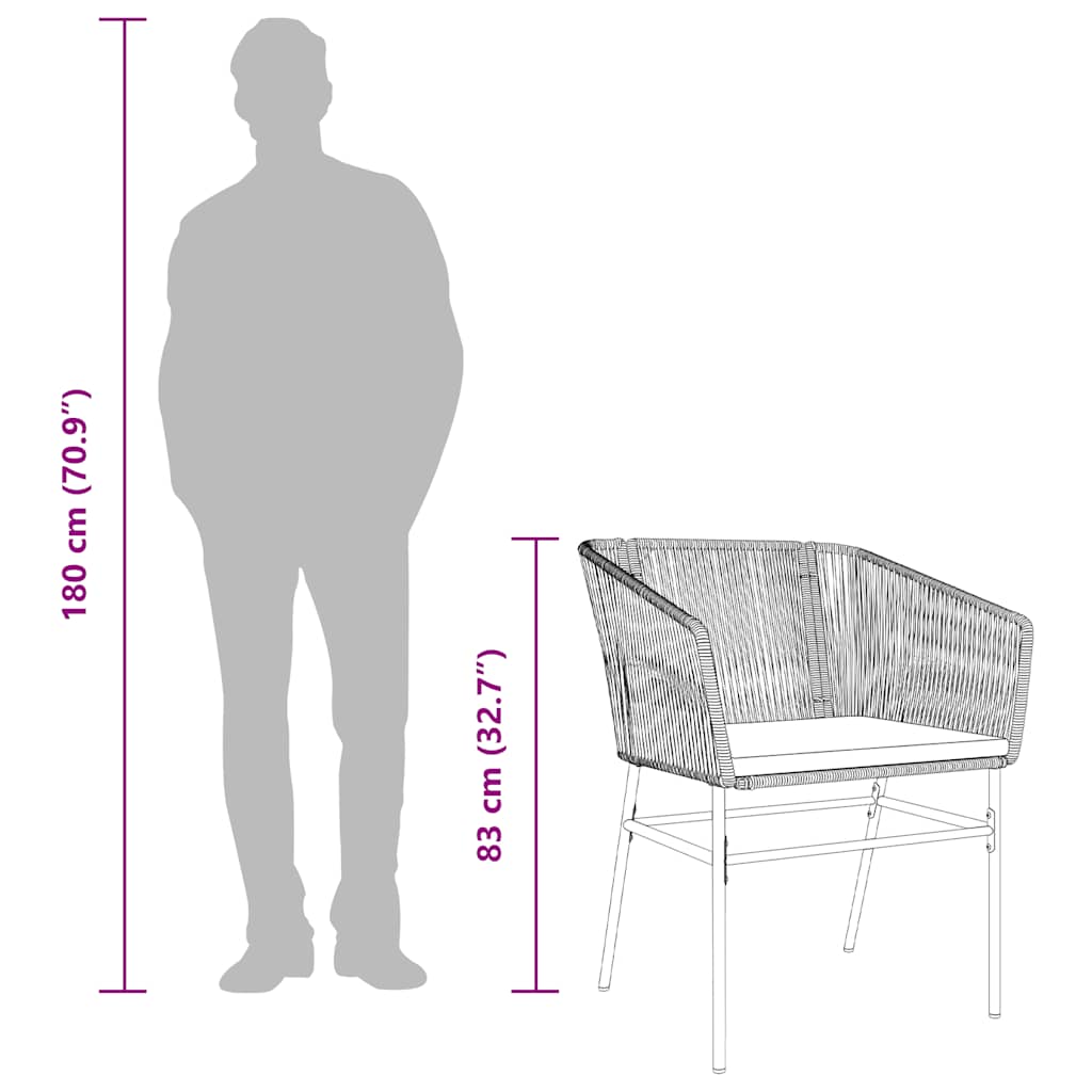 3-delige Tuinset met kussens poly rattan glas bruin is nu te koop bij PeponiXL, paradijselijk wonen!