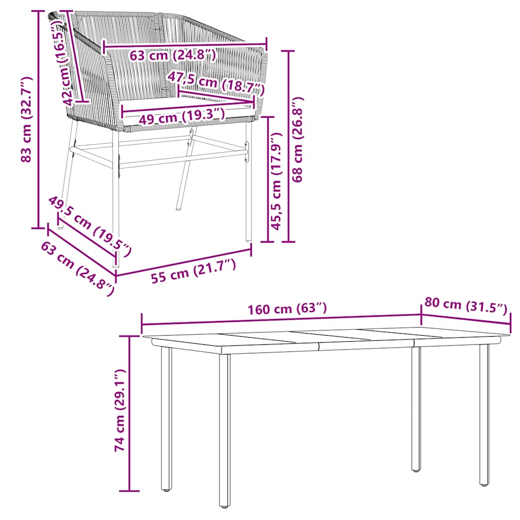 7-delige Tuinset met kussens poly rattan glas bruin is nu te koop bij PeponiXL, paradijselijk wonen!