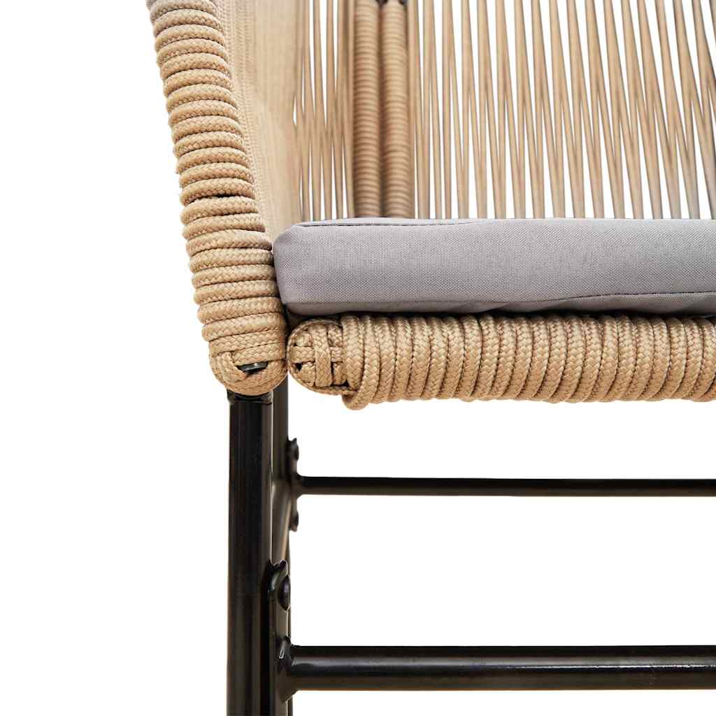 9-delige Tuinset met kussens poly rattan glas bruin is nu te koop bij PeponiXL, paradijselijk wonen!