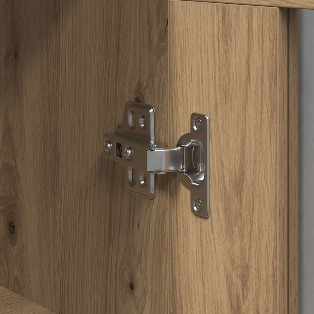 Wandkasten 2 pcs Artisan Eiken 69,5 x 34 x 90 cm Bewerkt hout is nu te koop bij PeponiXL, paradijselijk wonen!