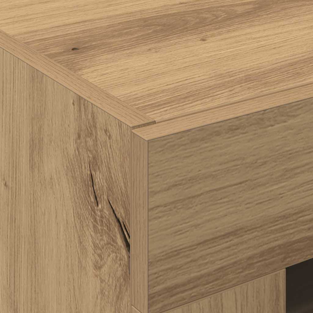 Wandkasten 2 pcs Artisan Eiken 69,5 x 34 x 90 cm Bewerkt hout is nu te koop bij PeponiXL, paradijselijk wonen!