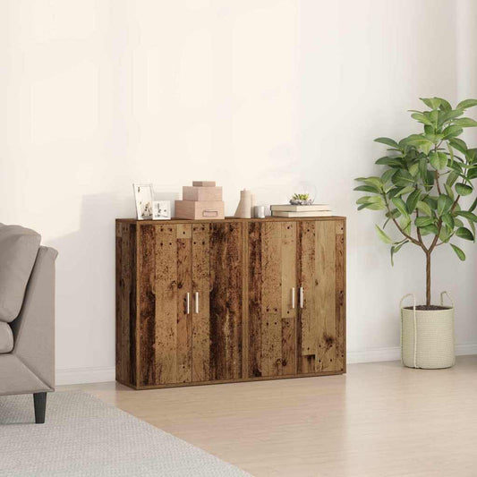 Dressoir 2 pcs Oudhout 60 x 31 x 84 cm Bewerkt hout is nu te koop bij PeponiXL, paradijselijk wonen!