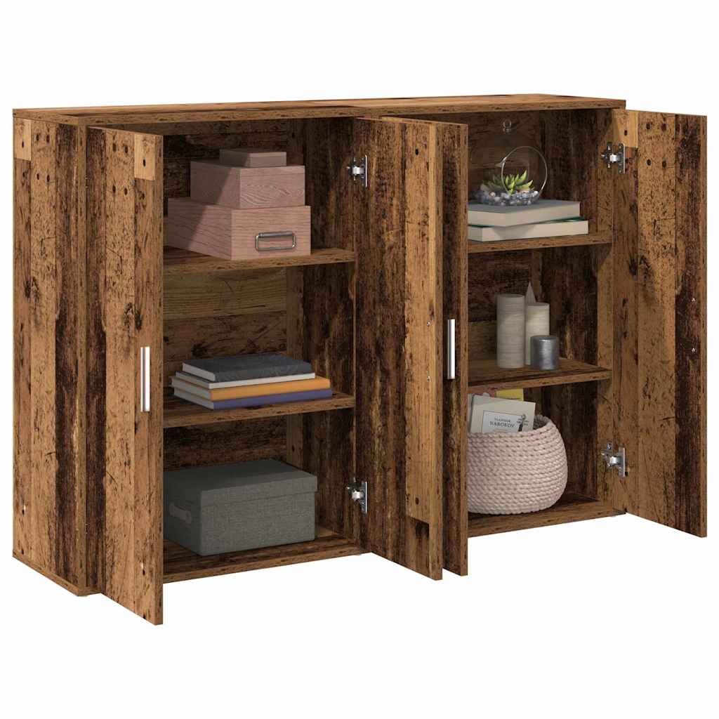 Dressoir 2 pcs Oudhout 60 x 31 x 84 cm Bewerkt hout is nu te koop bij PeponiXL, paradijselijk wonen!