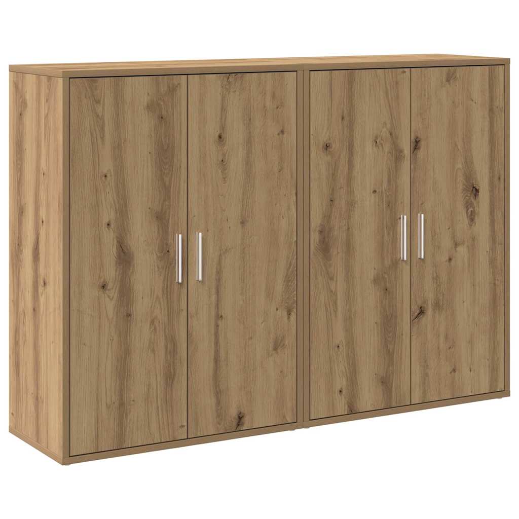 Dressoir 2 pcs Artisan Eiken 60 x 31 x 84 cm Bewerkt hout is nu te koop bij PeponiXL, paradijselijk wonen!