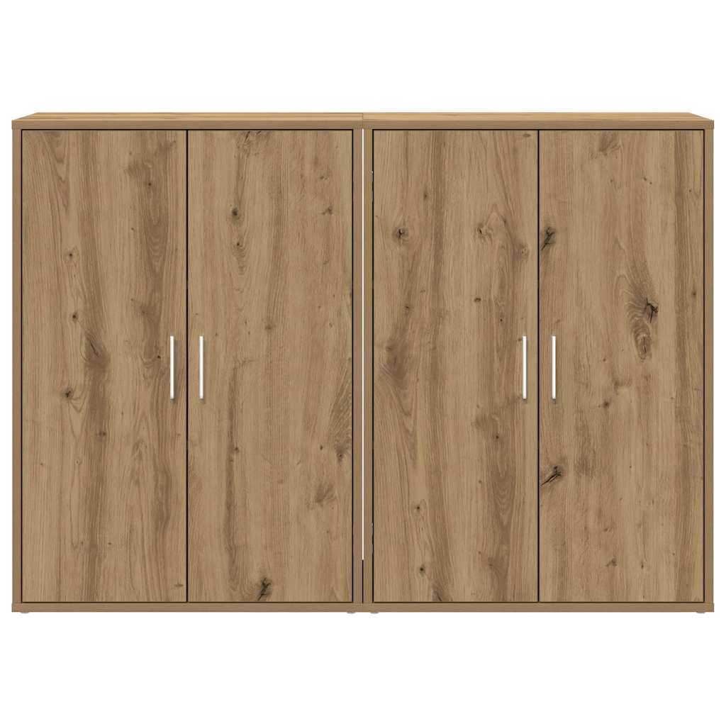Dressoir 2 pcs Artisan Eiken 60 x 31 x 84 cm Bewerkt hout is nu te koop bij PeponiXL, paradijselijk wonen!