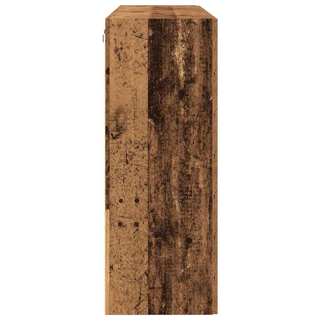 Wandkasten 2 pcs Oud Hout 69,5 x 34 x 90 cm Bewerkt hout is nu te koop bij PeponiXL, paradijselijk wonen!