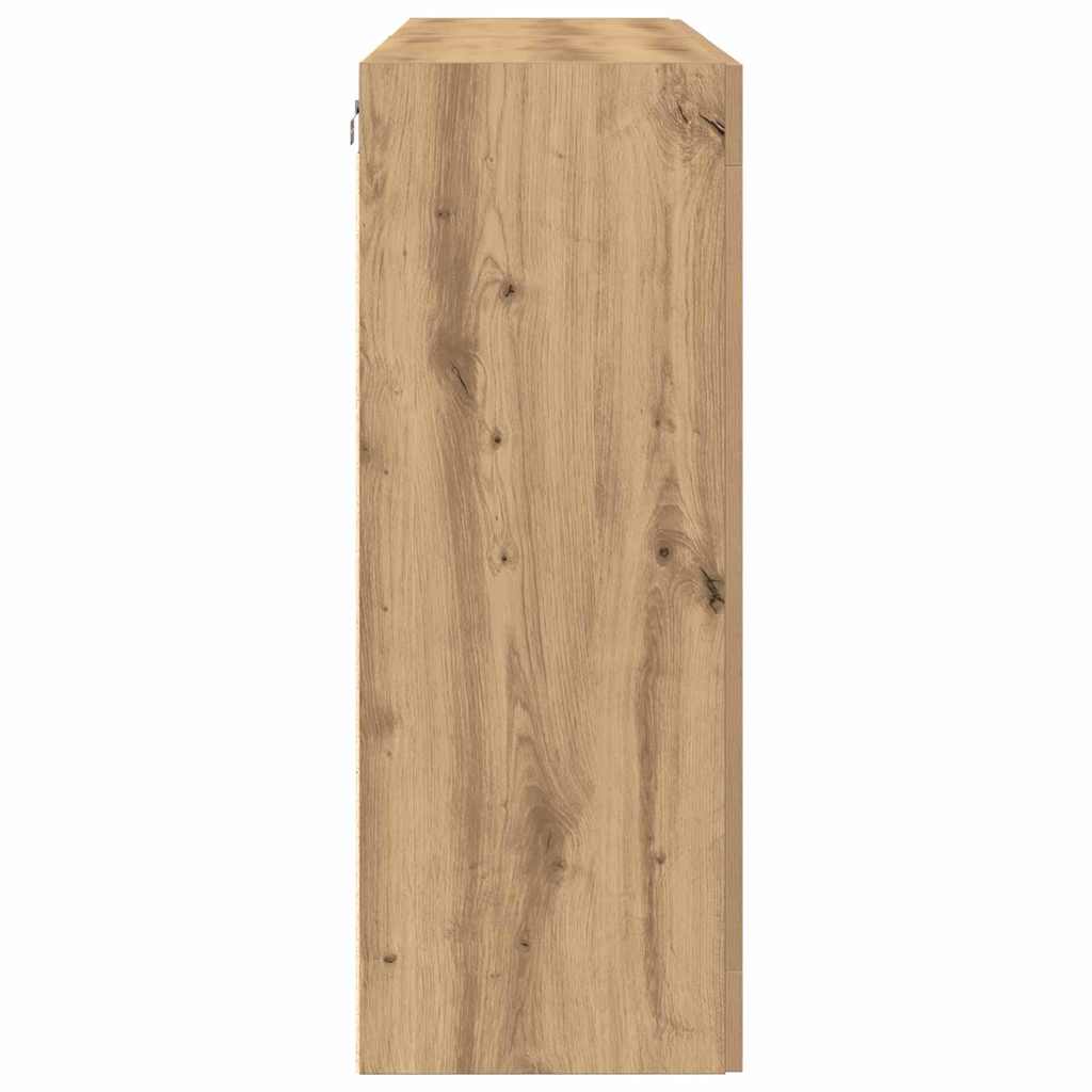 Wandkasten 2 pcs Artisan Eiken 69,5 x 34 x 90 cm Bewerkt hout is nu te koop bij PeponiXL, paradijselijk wonen!