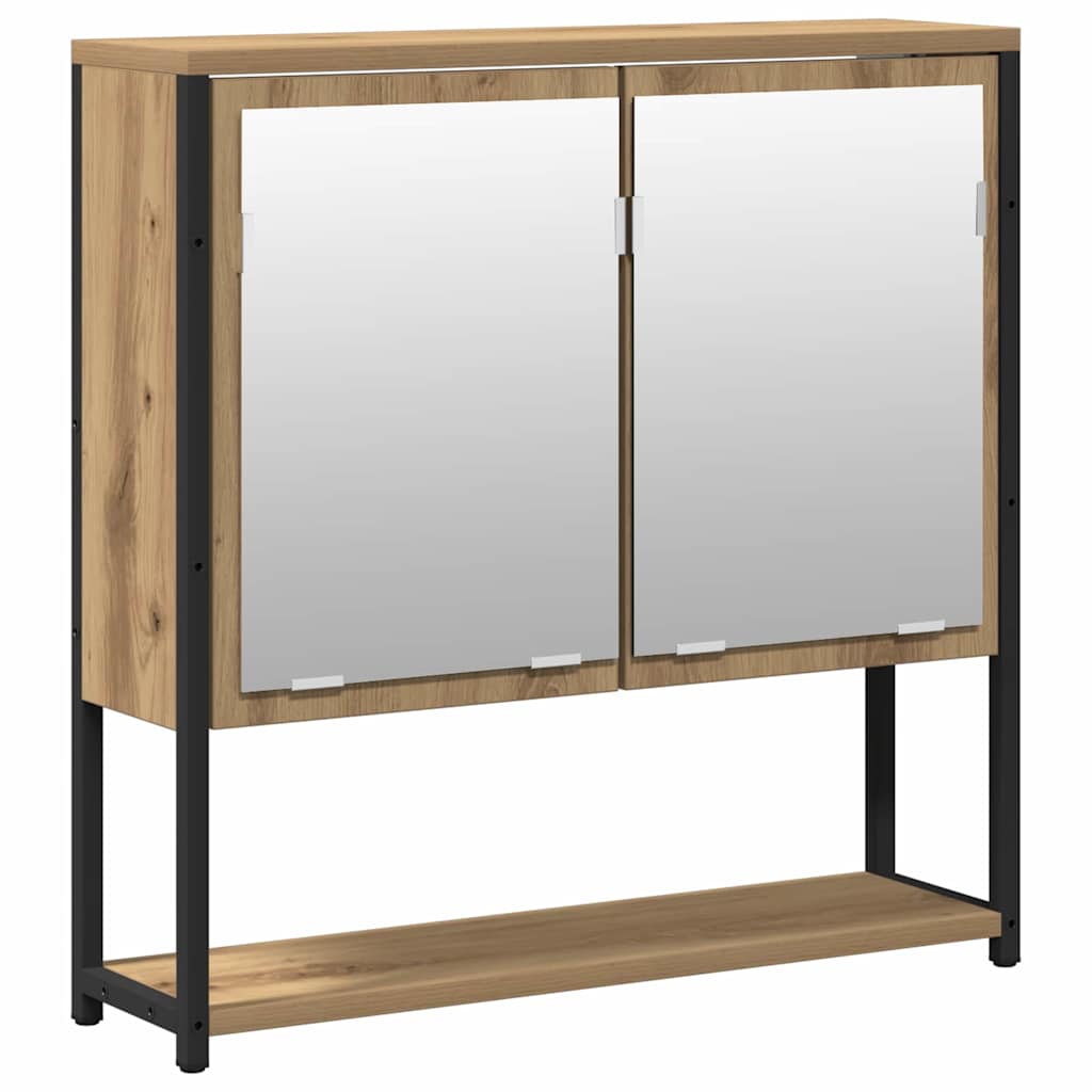 Badkamermeubelset met plank met opslag 2 pcs Bruin Bewerkt hout is nu te koop bij PeponiXL, paradijselijk wonen!