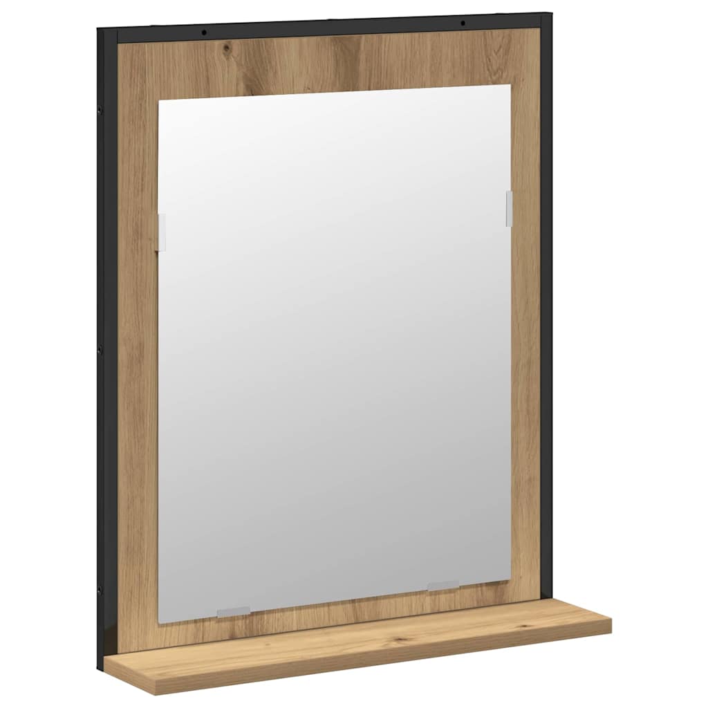 Badkamermeubelset Wandgemonteerd 2 pcs Bruin Bewerkt hout is nu te koop bij PeponiXL, paradijselijk wonen!
