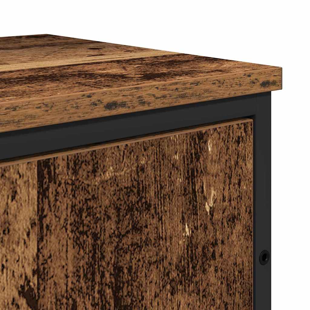 Badkamermeubelset Wandgemonteerd 2 pcs Bruin Bewerkt hout is nu te koop bij PeponiXL, paradijselijk wonen!