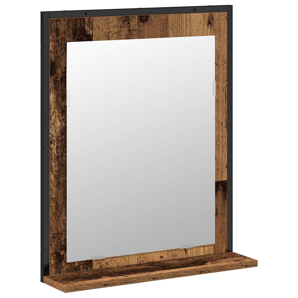 Badkamermeubelset Wandgemonteerd 2 pcs Bruin Bewerkt hout is nu te koop bij PeponiXL, paradijselijk wonen!