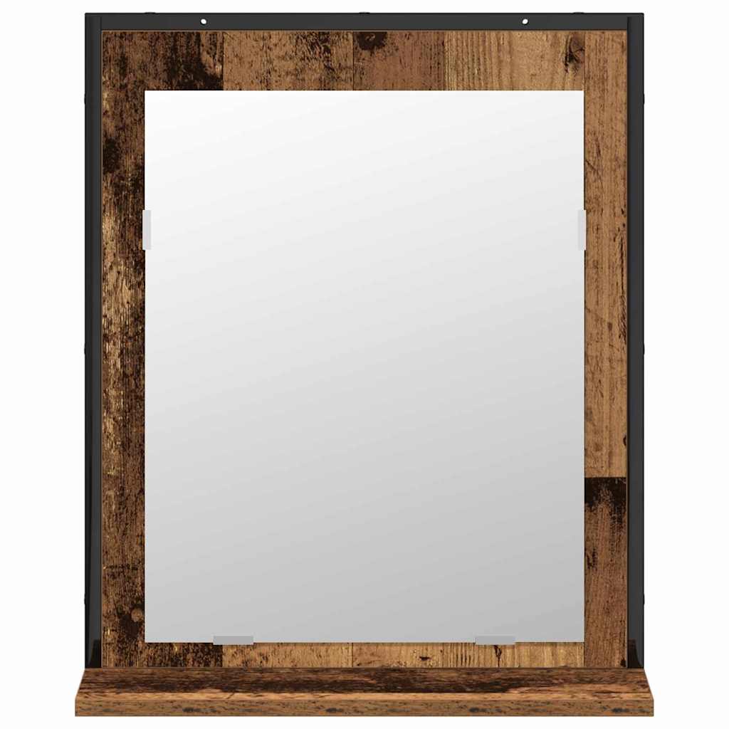 Badkamermeubelset Wandgemonteerd 2 pcs Bruin Bewerkt hout is nu te koop bij PeponiXL, paradijselijk wonen!