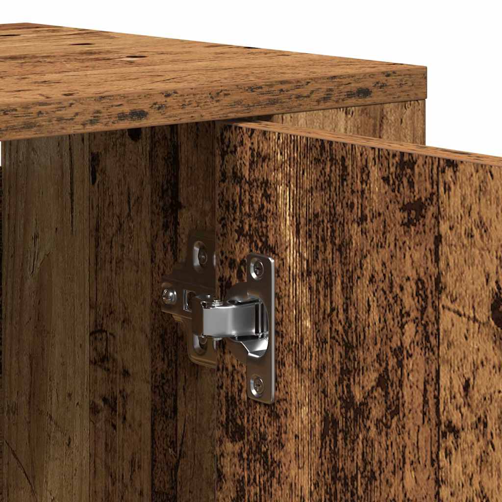 Hoge kast Oudhout 80 x 33 x 150 cm Bewerkt hout is nu te koop bij PeponiXL, paradijselijk wonen!