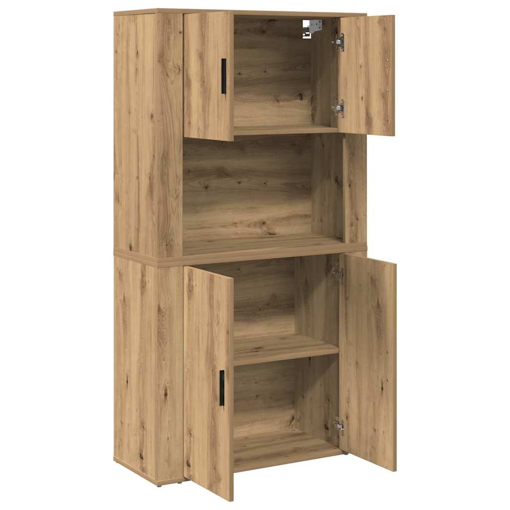 Hoge kast Artisan Eiken 80 x 33 x 150 cm Bewerkt hout is nu te koop bij PeponiXL, paradijselijk wonen!