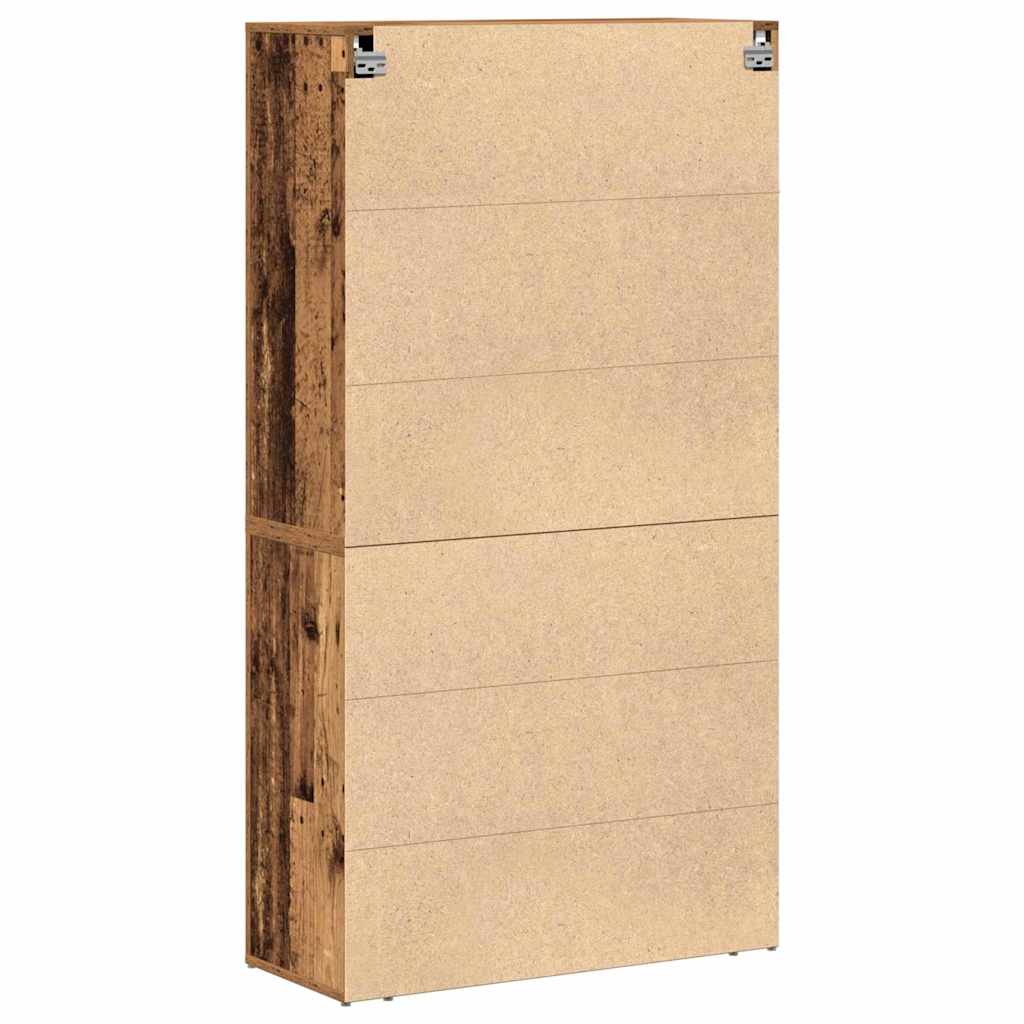 Hoge kast met lade Oudhout 80 x 33 x 150 cm Bewerkt hout is nu te koop bij PeponiXL, paradijselijk wonen!