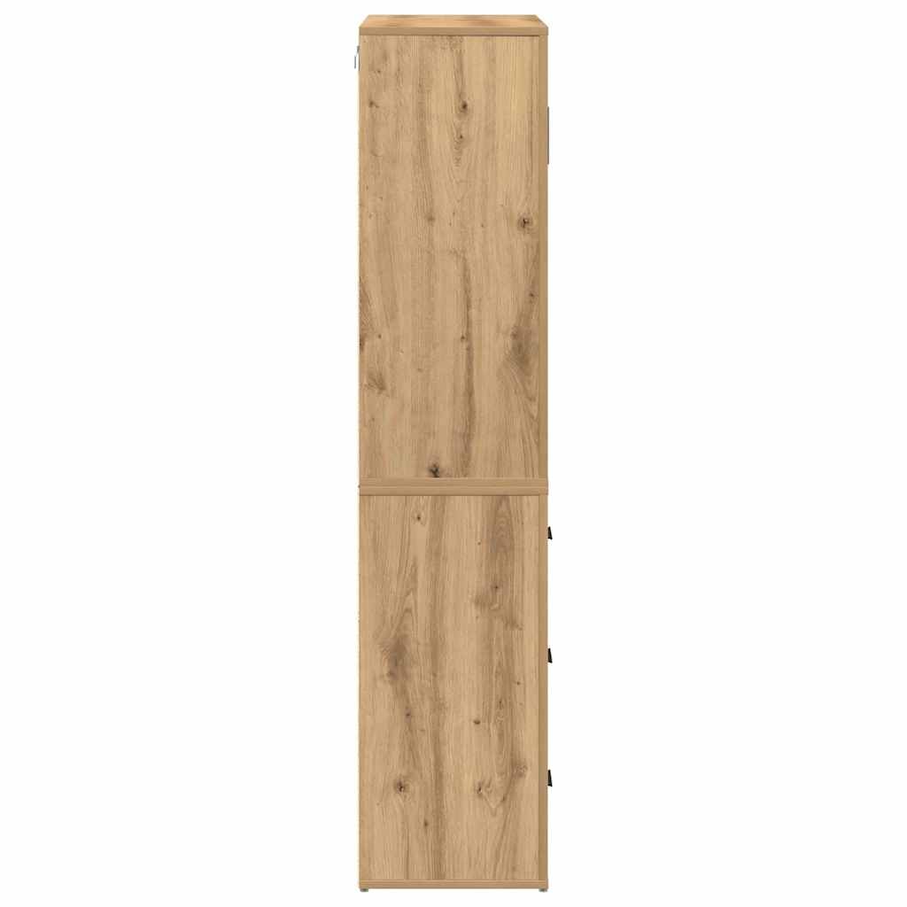 Hoge kast met lade Artisan Eiken 80 x 33 x 150 cm Bewerkt hout is nu te koop bij PeponiXL, paradijselijk wonen!