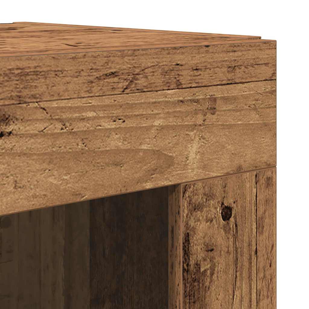 Hoge kast 2 pcs Oudhout Bewerkt hout is nu te koop bij PeponiXL, paradijselijk wonen!