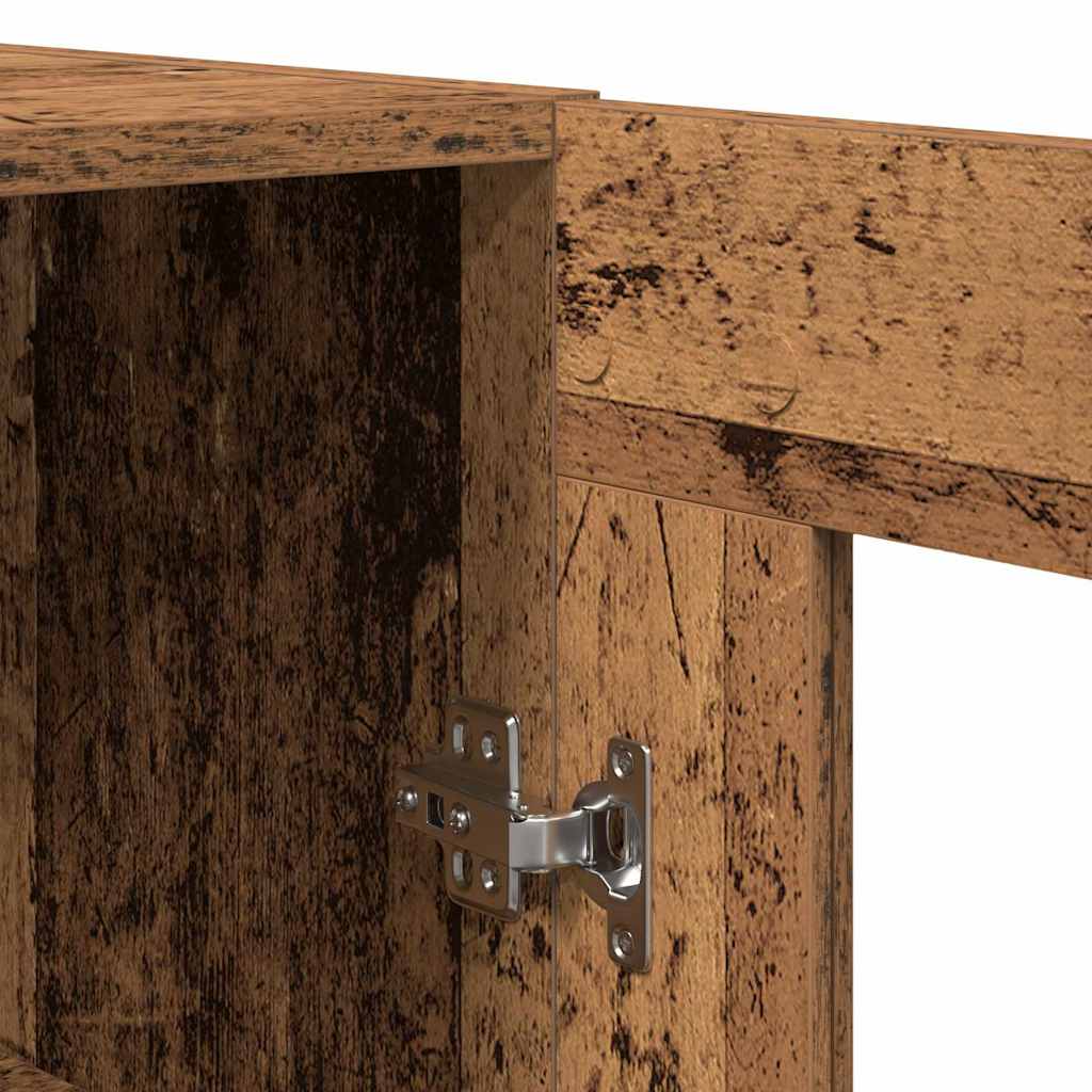 Hoge kast 2 pcs Oudhout Bewerkt hout is nu te koop bij PeponiXL, paradijselijk wonen!