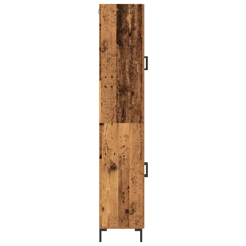 Hoge kast 2 pcs Oud hout 69,5 x 34 x 180 cm Bewerkt hout is nu te koop bij PeponiXL, paradijselijk wonen!