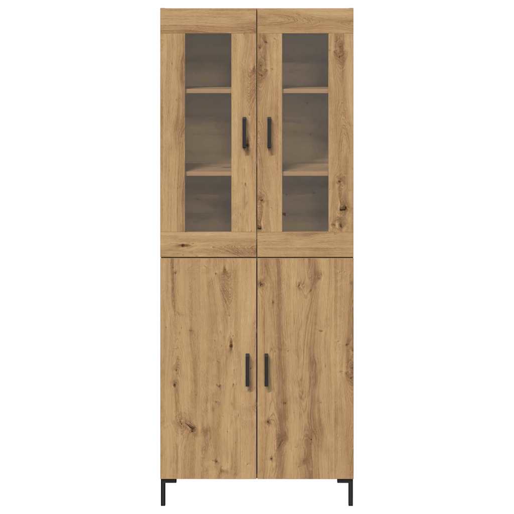 Hoge kast 2 pcs artisanaal eikenkleurig 69,5 x 34 x 180 cm is nu te koop bij PeponiXL, paradijselijk wonen!