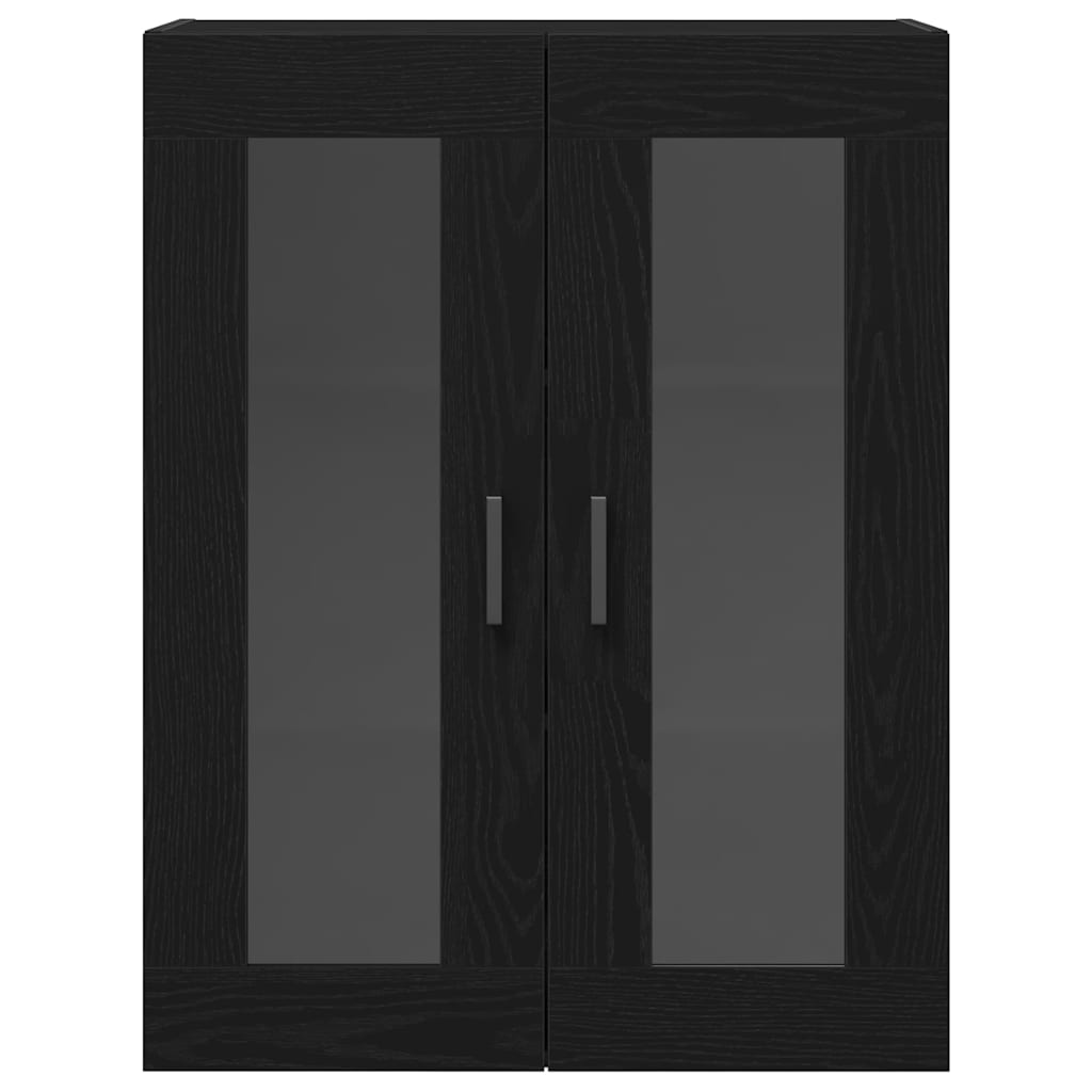 Hoge kast 2 pcs Zwart eiken 69,5 x 34 x 180 cm Bewerkt hout is nu te koop bij PeponiXL, paradijselijk wonen!