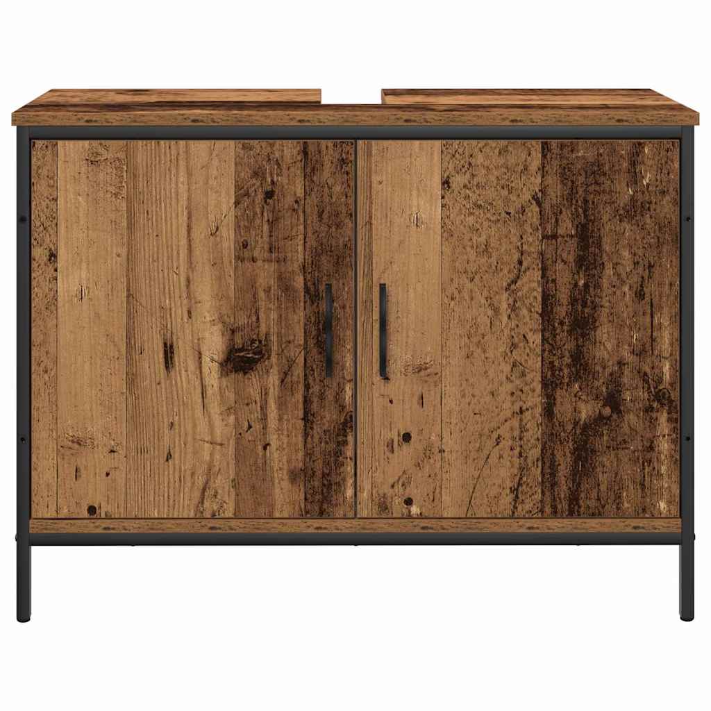 Badkamermeubelset met plank met opslag 3 pcs Bruin Bewerkt hout is nu te koop bij PeponiXL, paradijselijk wonen!