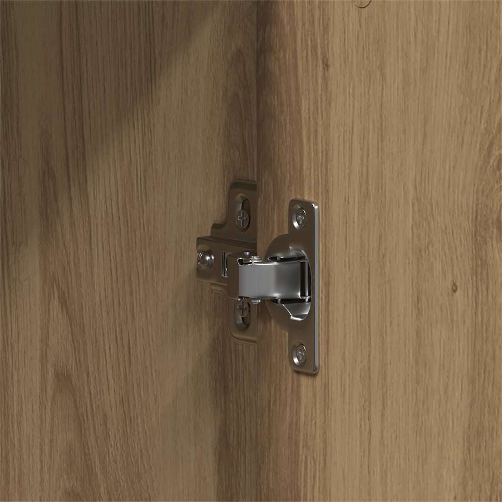 Badkamermeubelset met plank met opslag 3 pcs Bruin Bewerkt hout is nu te koop bij PeponiXL, paradijselijk wonen!