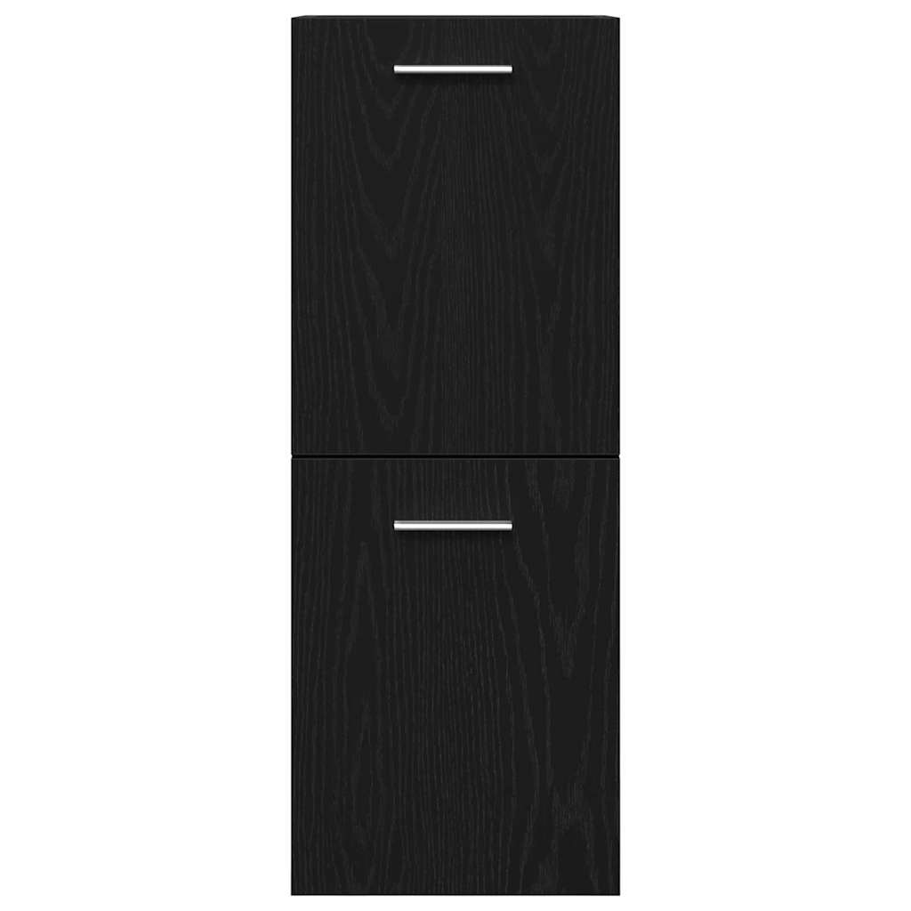 Badkamermeubelset Wandgemonteerd 4 pcs Zwart Eiken Bewerkt hout is nu te koop bij PeponiXL, paradijselijk wonen!