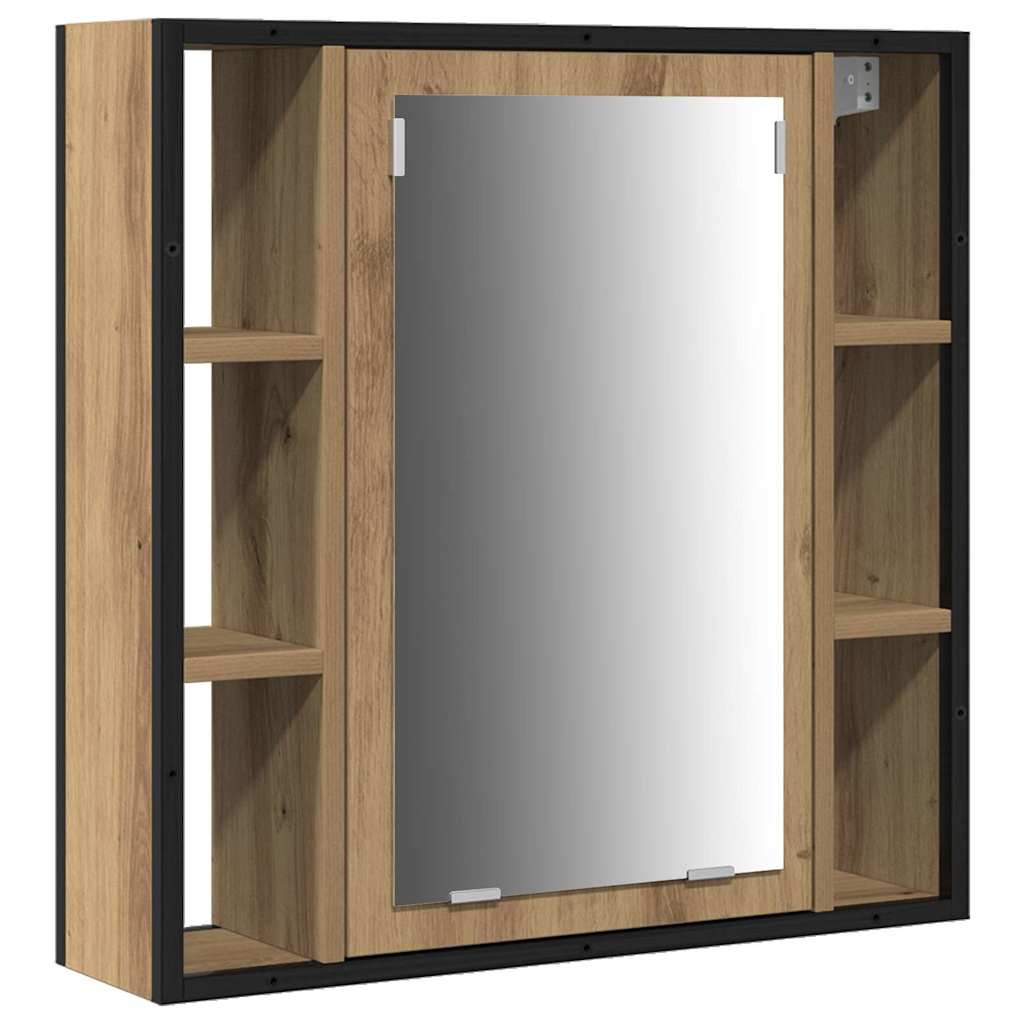Badkamermeubelset met plank 3 pcs Artisan Eiken Bewerkt hout is nu te koop bij PeponiXL, paradijselijk wonen!