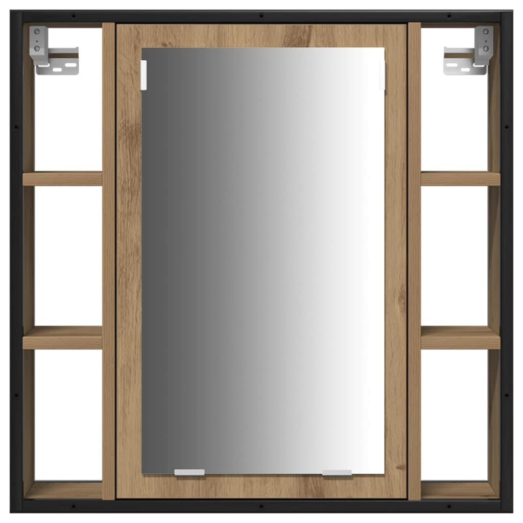 Badkamermeubelset met plank 3 pcs Artisan Eiken Bewerkt hout is nu te koop bij PeponiXL, paradijselijk wonen!