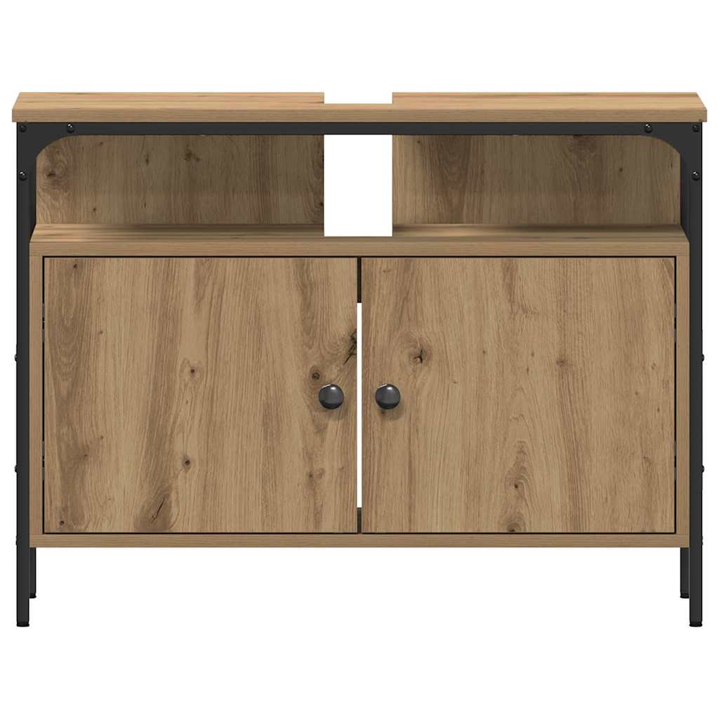 Badkamermeubels met plank met opslag 3 pcs Bruin Bewerkt hout is nu te koop bij PeponiXL, paradijselijk wonen!