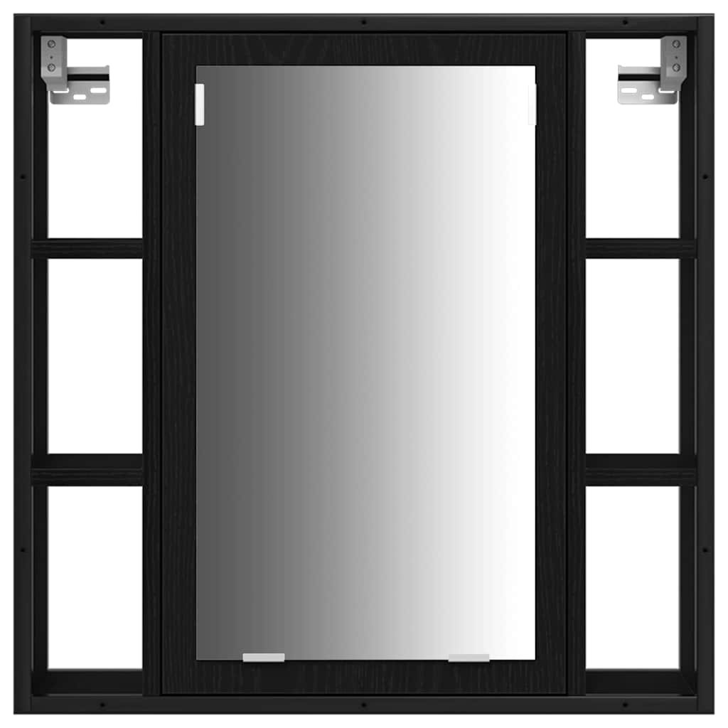 Badkamermeubels met plank met opslag 3 pcs Zwart Bewerkt hout is nu te koop bij PeponiXL, paradijselijk wonen!