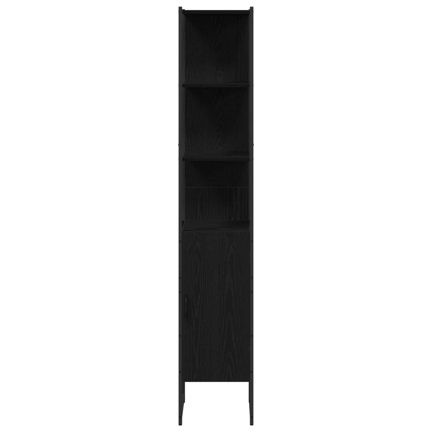 Badkamermeubelset met plank met opslag 3 pcs Zwart Bewerkt hout is nu te koop bij PeponiXL, paradijselijk wonen!
