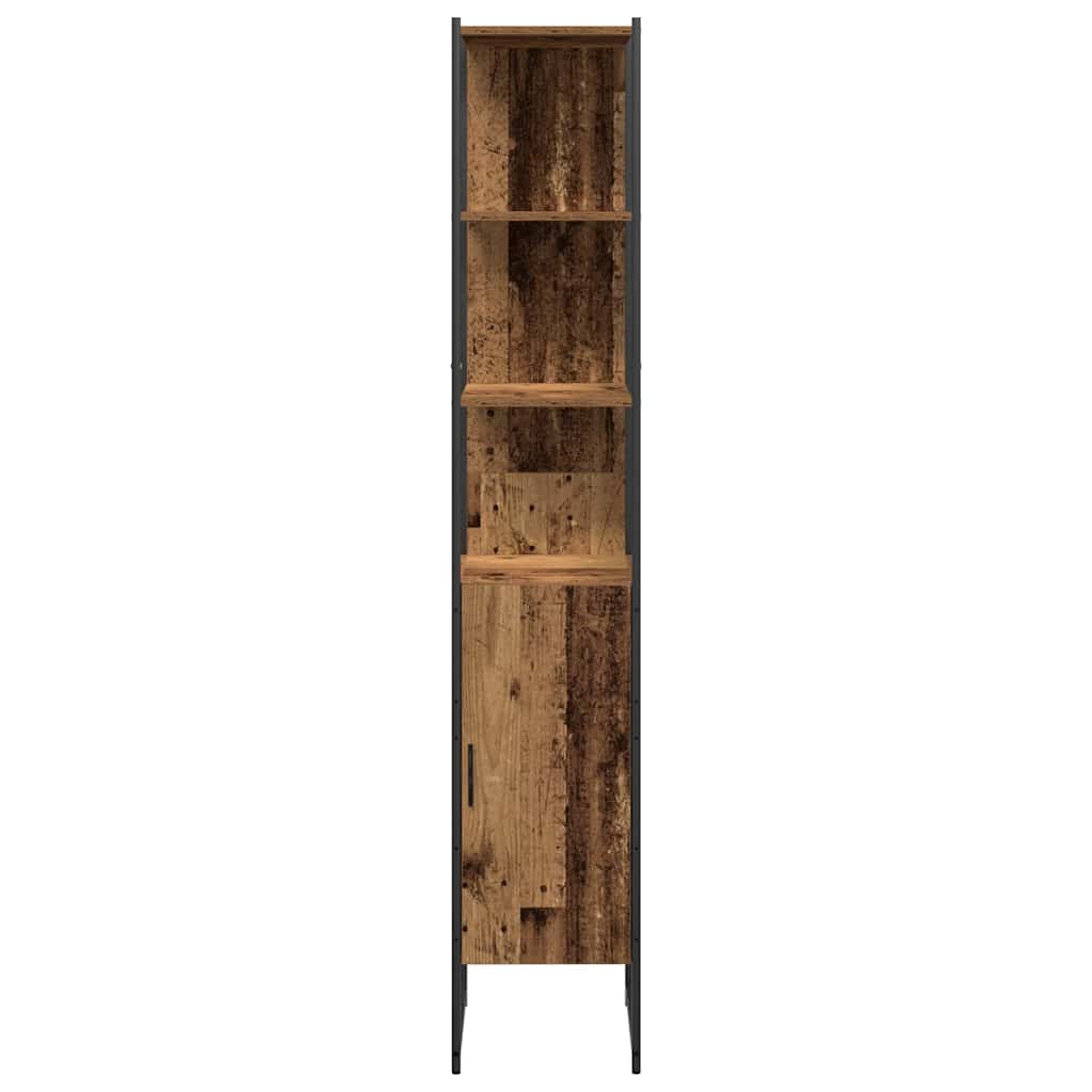 Badkamermeubelset met plank met opslag 4 pcs Bruin Bewerkt hout is nu te koop bij PeponiXL, paradijselijk wonen!