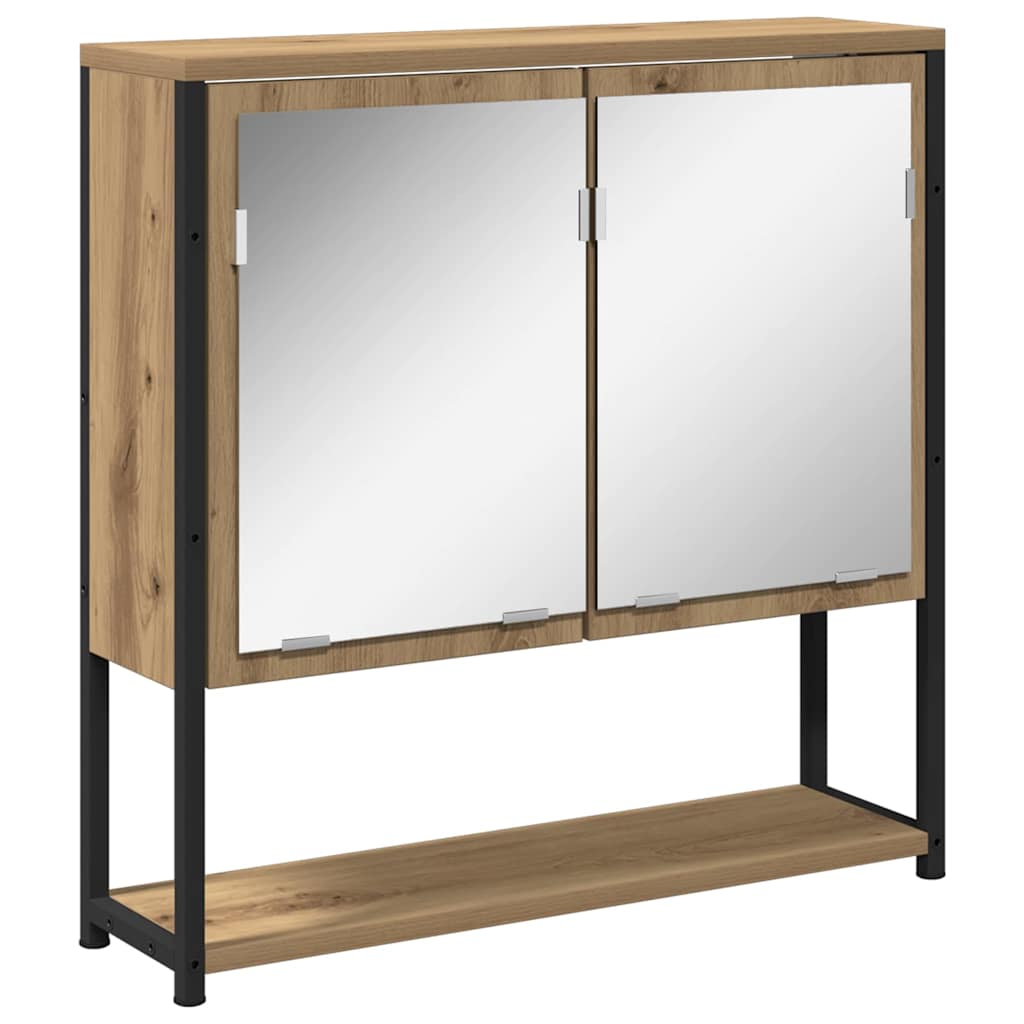 Badkamermeubelset 4 pcs artisanaal eikenkleurig Bewerkt hout is nu te koop bij PeponiXL, paradijselijk wonen!