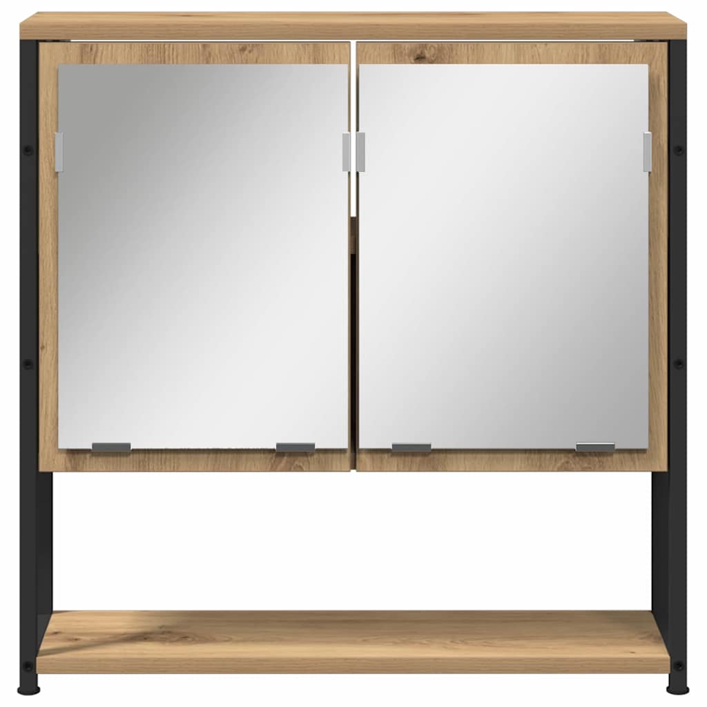Badkamermeubelset 4 pcs artisanaal eikenkleurig Bewerkt hout is nu te koop bij PeponiXL, paradijselijk wonen!