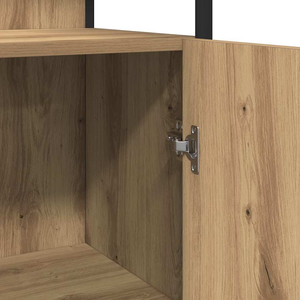 Badkamermeubelset met plank 4 pcs Artisan Eiken Bewerkt hout is nu te koop bij PeponiXL, paradijselijk wonen!