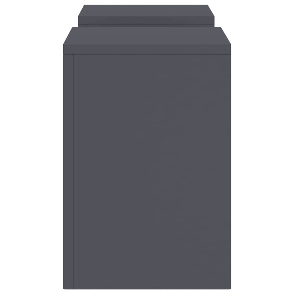 Plantenstandaard 2 pcs Antraciet 24 x 24 x 35 cm Staal is nu te koop bij PeponiXL, paradijselijk wonen!