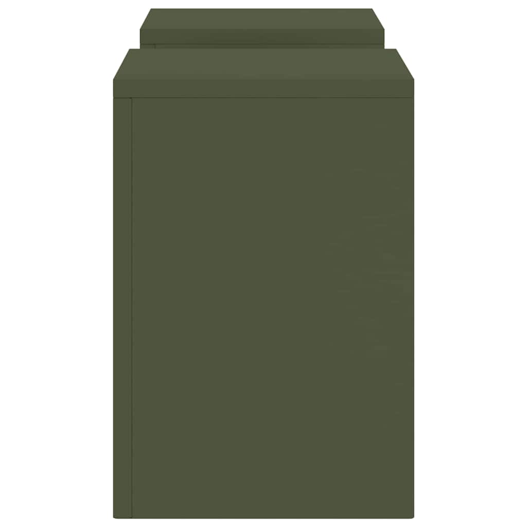 Plantenstandaard 2 pcs Olijfgroen 24 x 24 x 35 cm Staal is nu te koop bij PeponiXL, paradijselijk wonen!