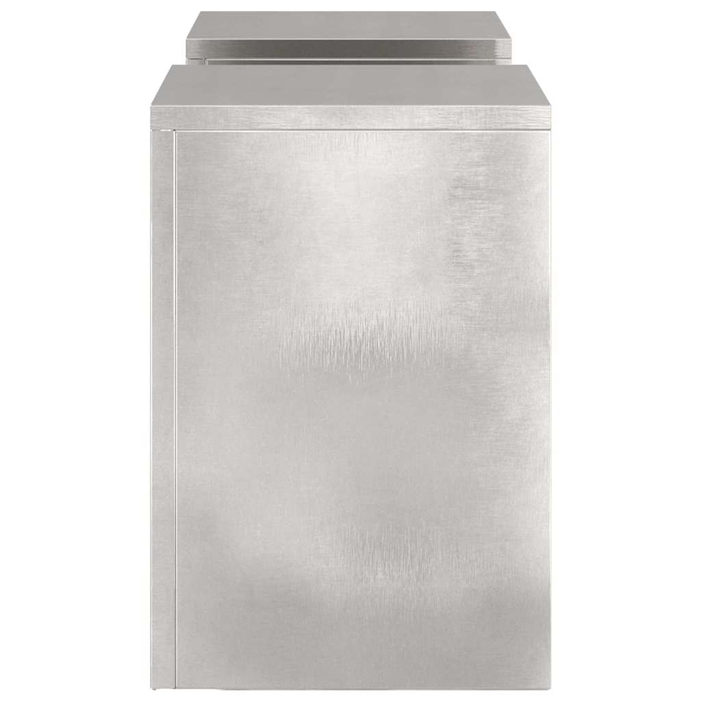 Plantenstandaard 2 pcs Zilver 24 x 24 x 35 cm Roestvrij staal is nu te koop bij PeponiXL, paradijselijk wonen!