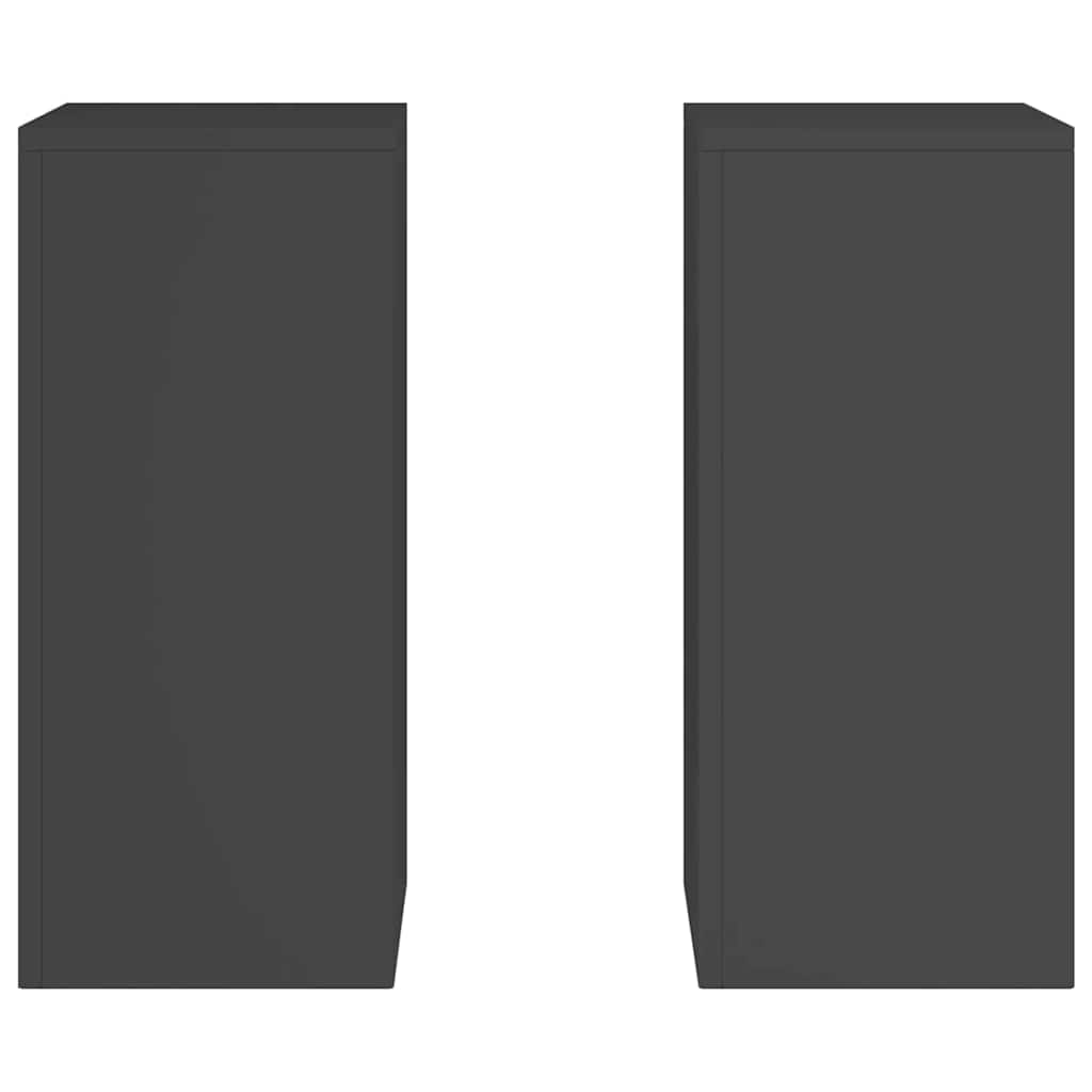 Plantenstandaard 2 pcs Zwart 24 x 24 x 55 cm Staal is nu te koop bij PeponiXL, paradijselijk wonen!