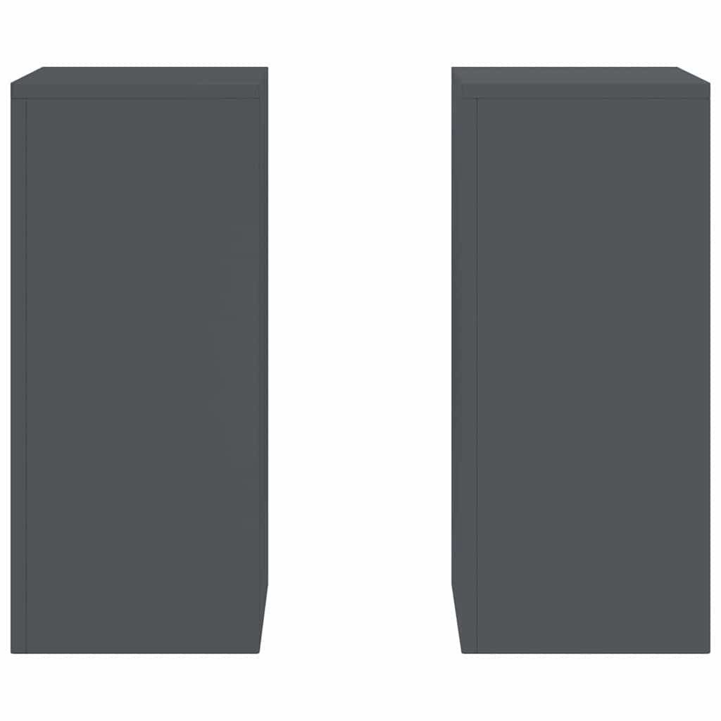 Plantenstandaard 2 pcs Antraciet 24 x 24 x 55 cm Staal is nu te koop bij PeponiXL, paradijselijk wonen!