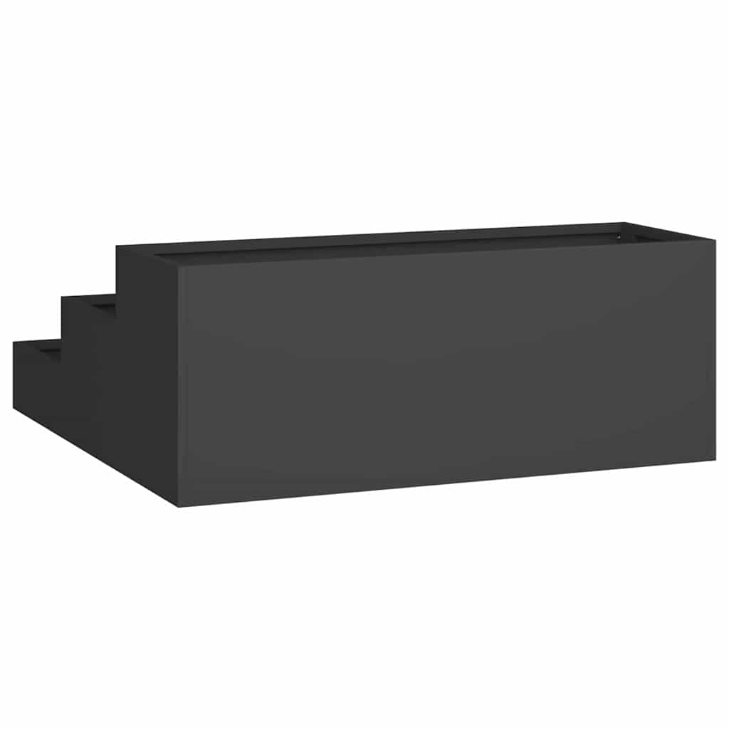 Tuin Bloempot Zwart 90 x 90 x 35 cm Koudgewalst staal is nu te koop bij PeponiXL, paradijselijk wonen!