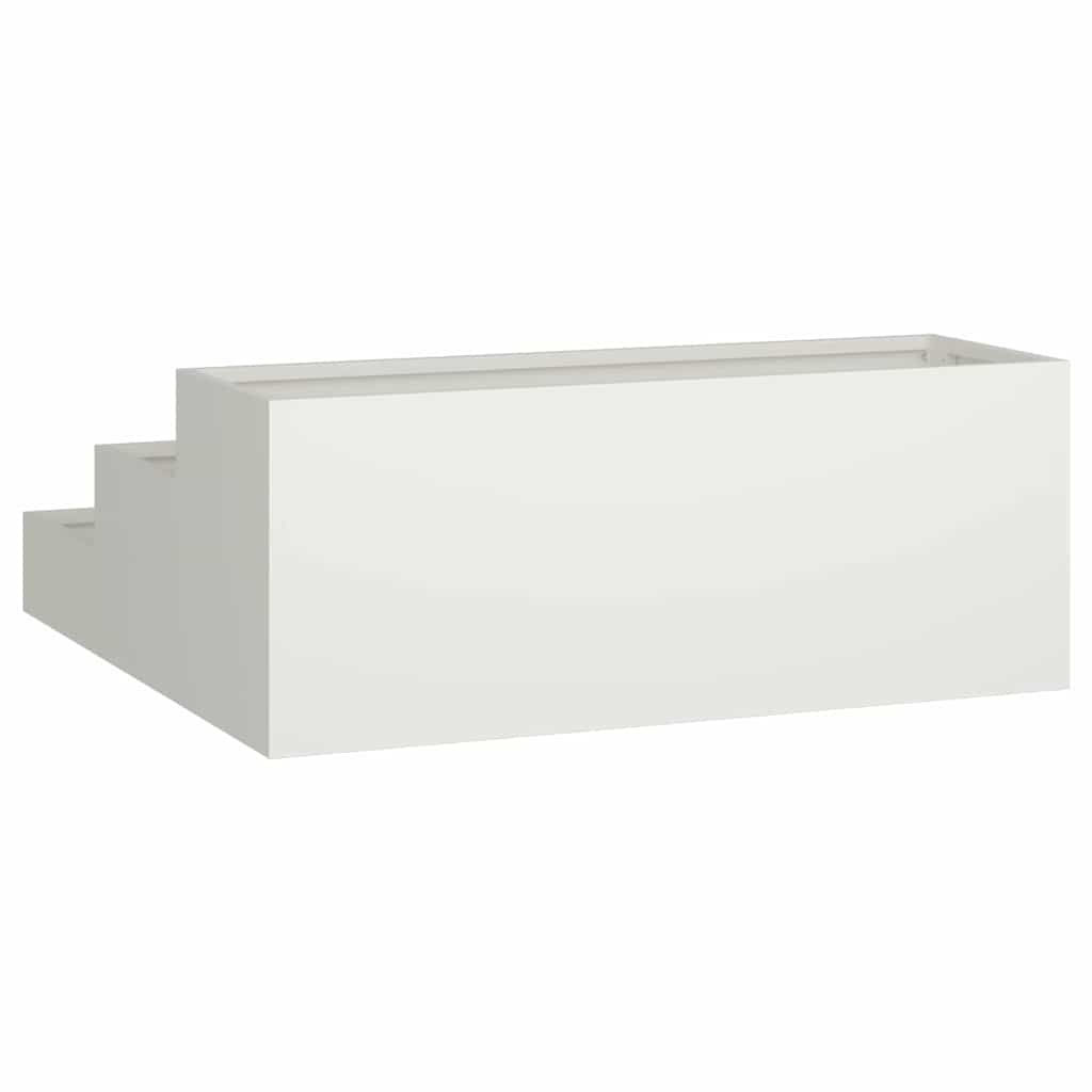 Tuin Bloempot Wit 90 x 90 x 35 cm Koudgewalst staal is nu te koop bij PeponiXL, paradijselijk wonen!
