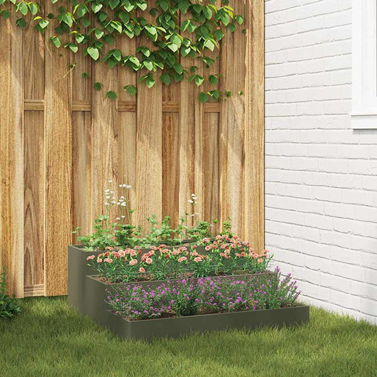 Tuin Bloempot Olijf Groen 90 x 90 x 35 cm Koudgewalst staal is nu te koop bij PeponiXL, paradijselijk wonen!